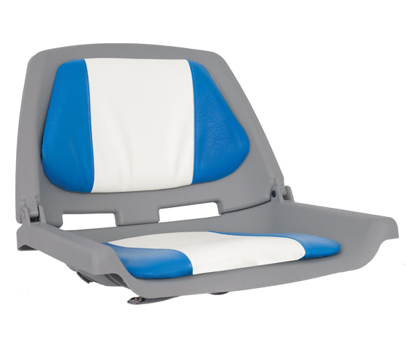 OS FISHERMANS SEAT FOLDING PADDED  BLUE/WHITE