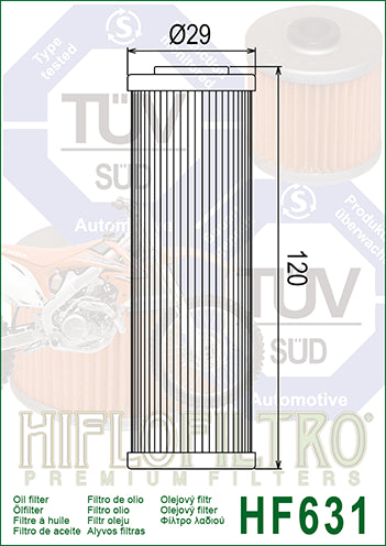 HiFlo öljynsuodatin HF631
