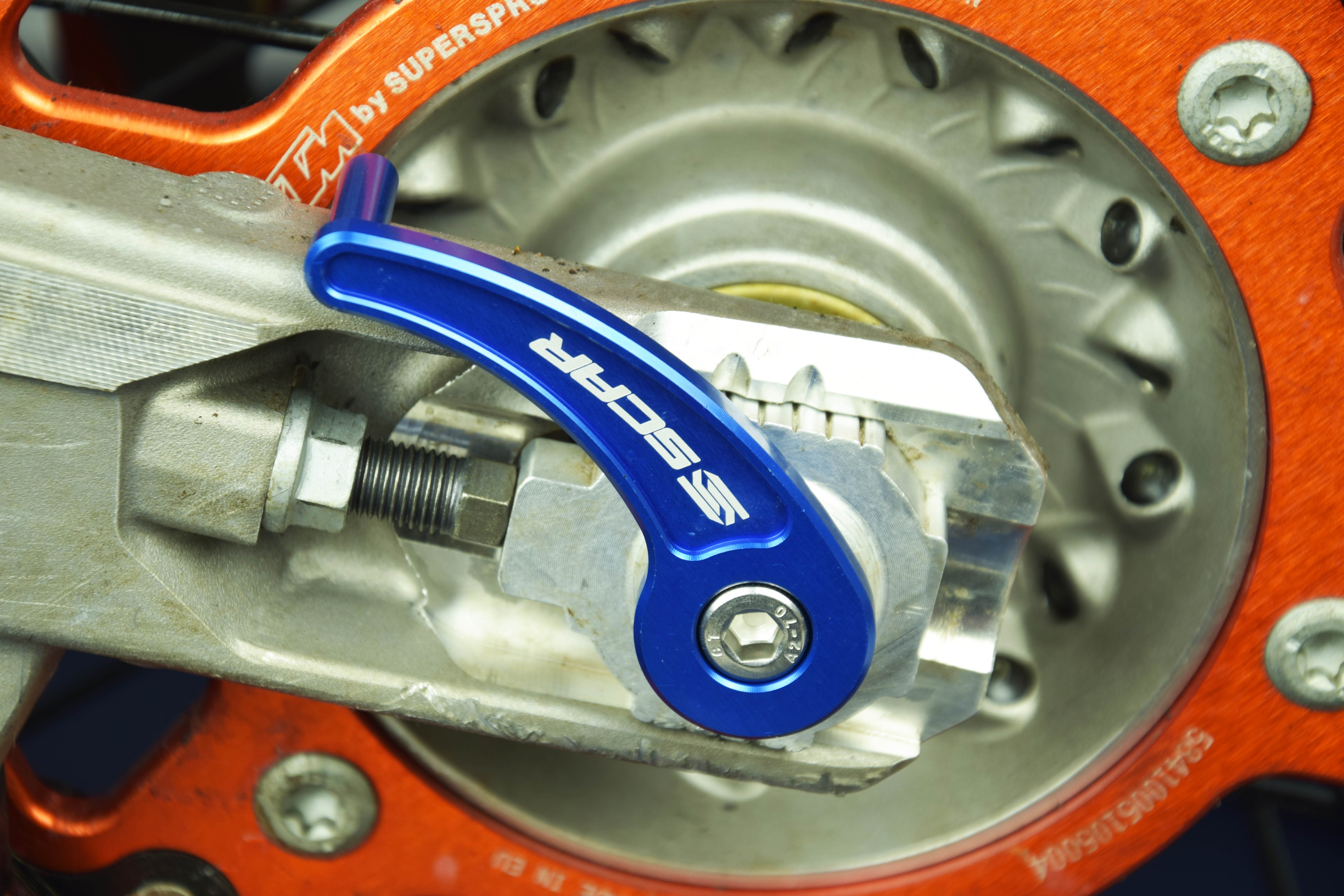 Scar Rear axle pull - Sherco - Blue color