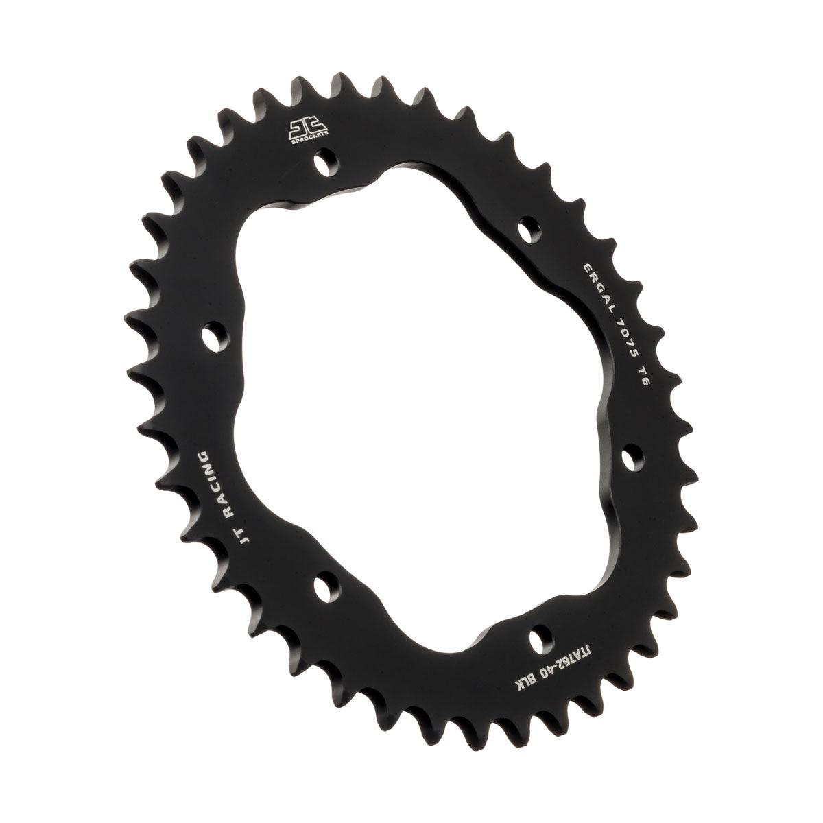 JT Takaratas Alumiini 7075 T6 JTA762.38BLK Musta