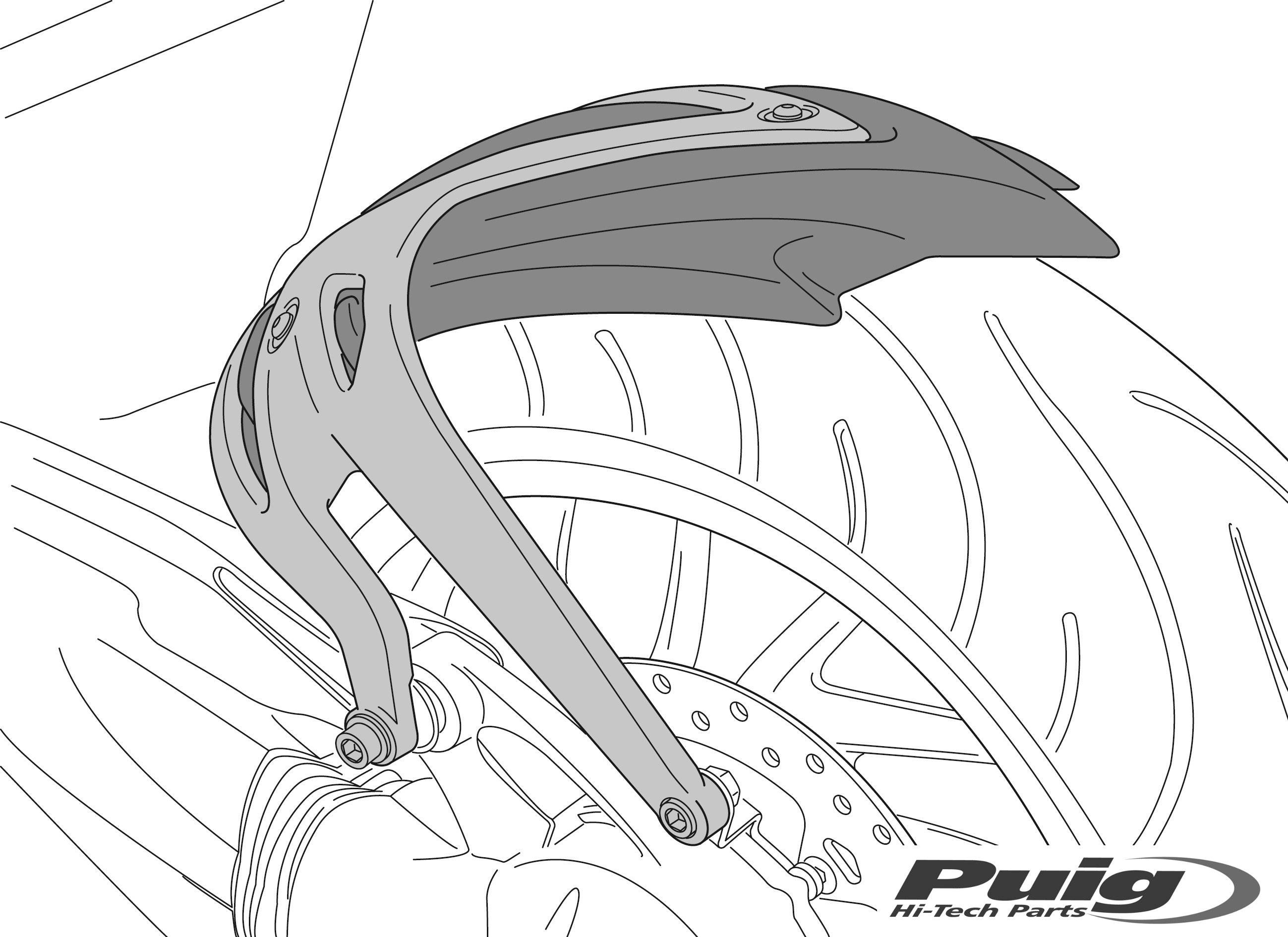 Puig Rear Hugger Yamaha Mt-09 Tracer/Gt 21' C/Carbon Lo