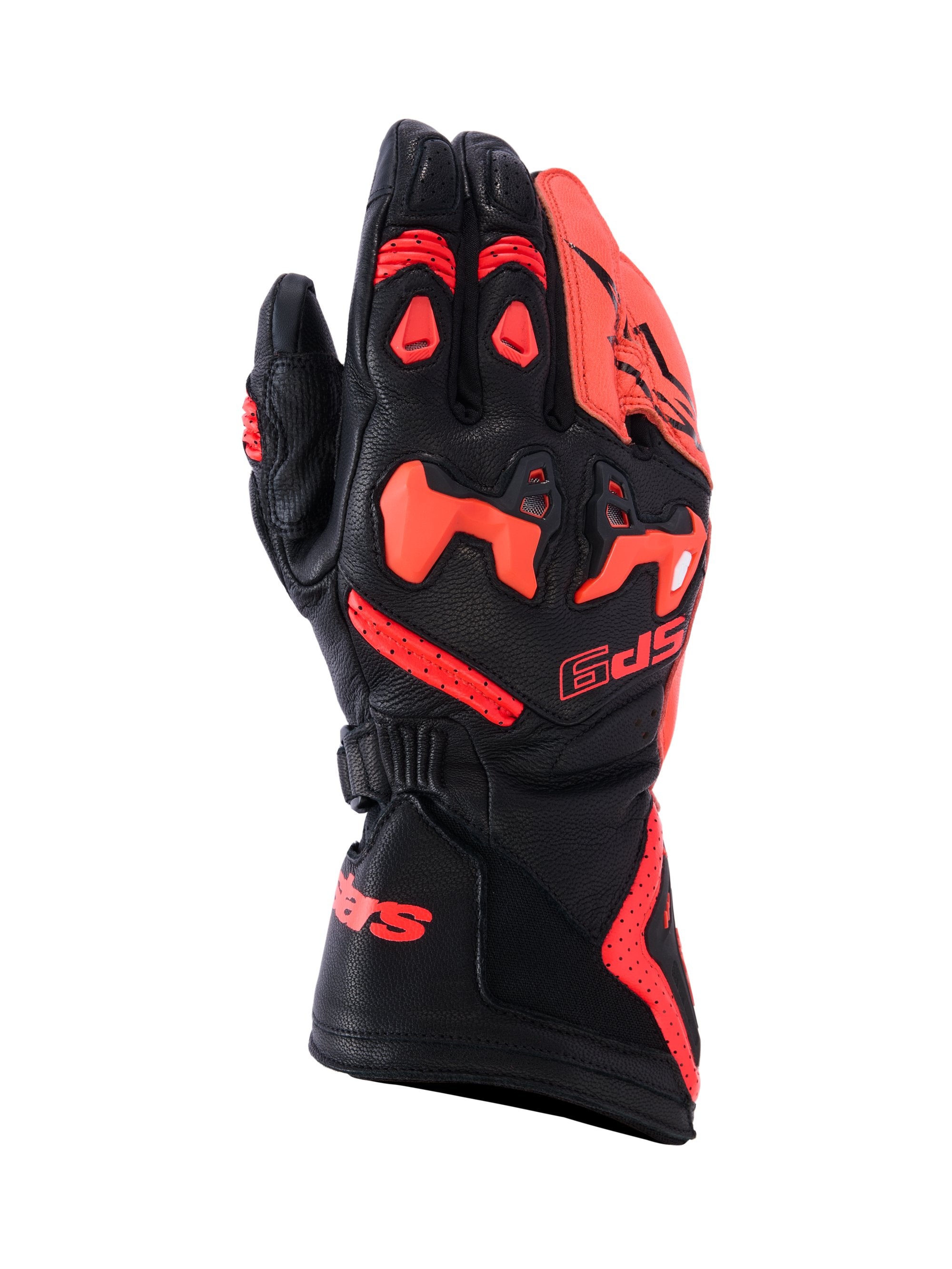 Alpinestars Ajohanskat SP-9 Musta/Punainen Fluo