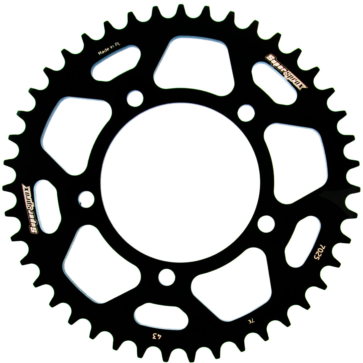 Supersprox Alumiini takaratas RAL-7025:42 Musta