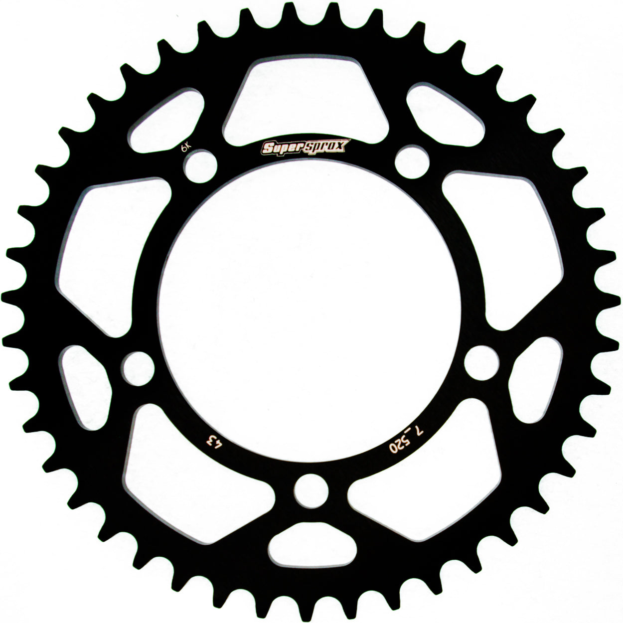 Supersprox Alumiini takaratas RAL-7_520:44 Musta