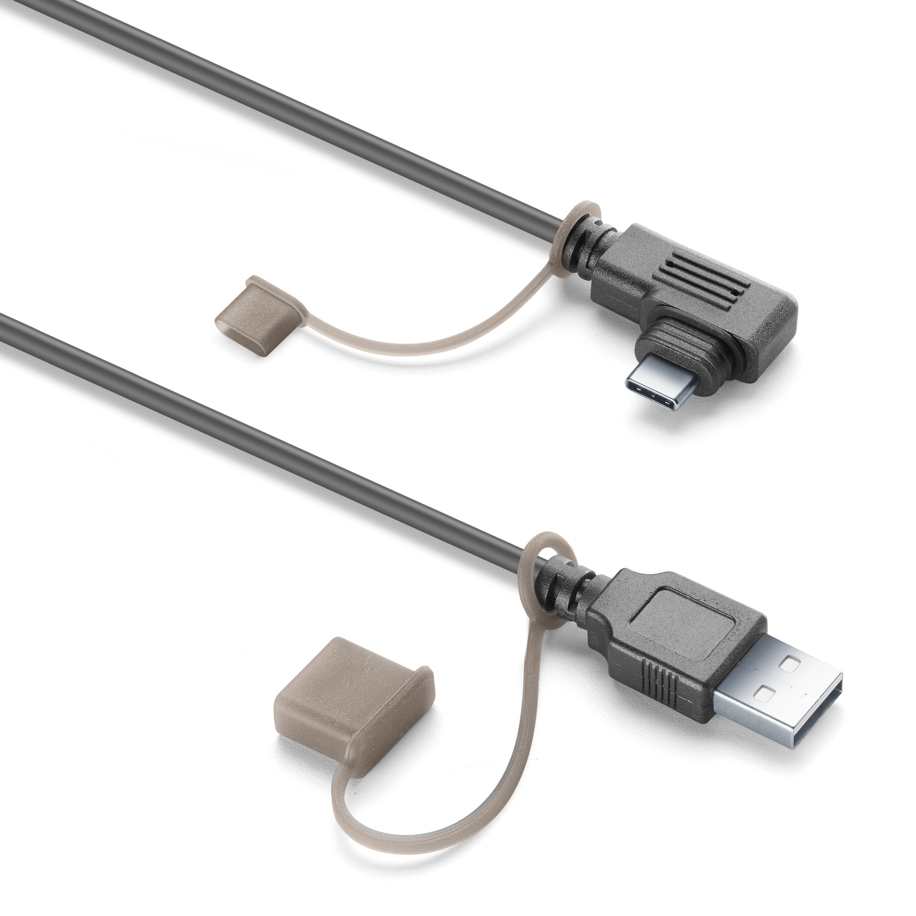 Virtajohto USB-A/USB-C Ridesync näyttöön