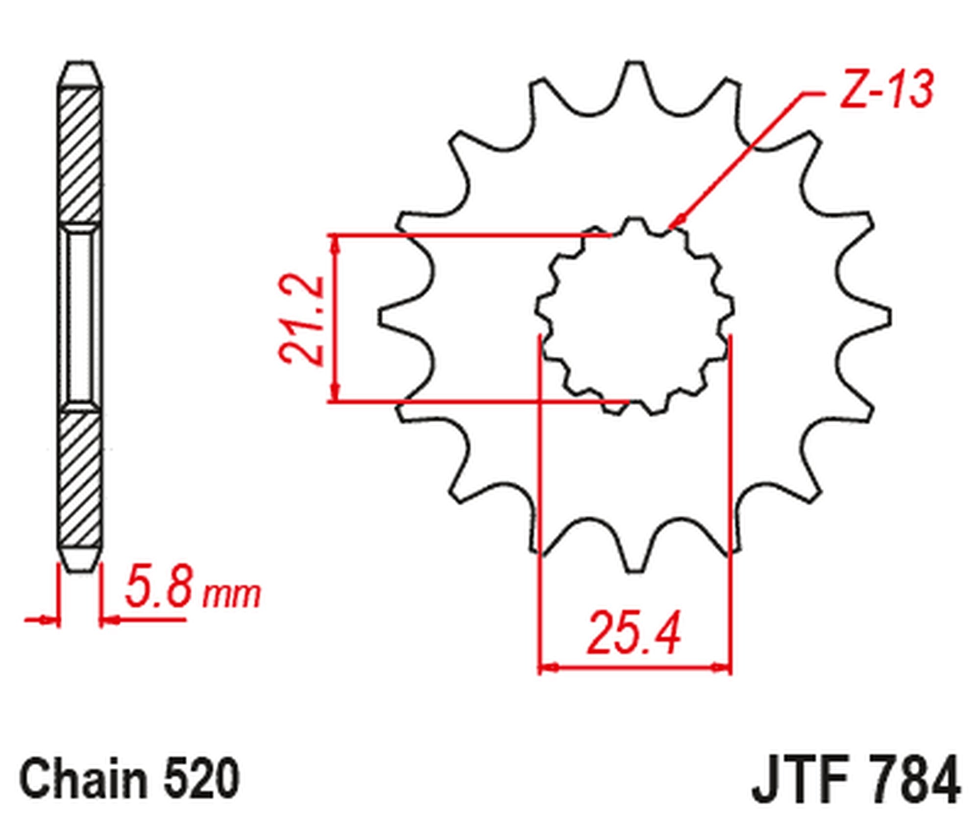 JT Front sprocket JTF784.15RB