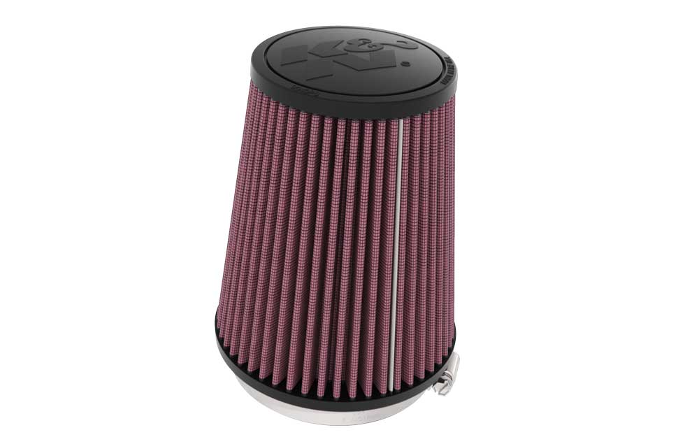 K&N Universal Clamp-On Air Filter 4"Flg, 5-3/8"B, 4"T, 6-5/8"H