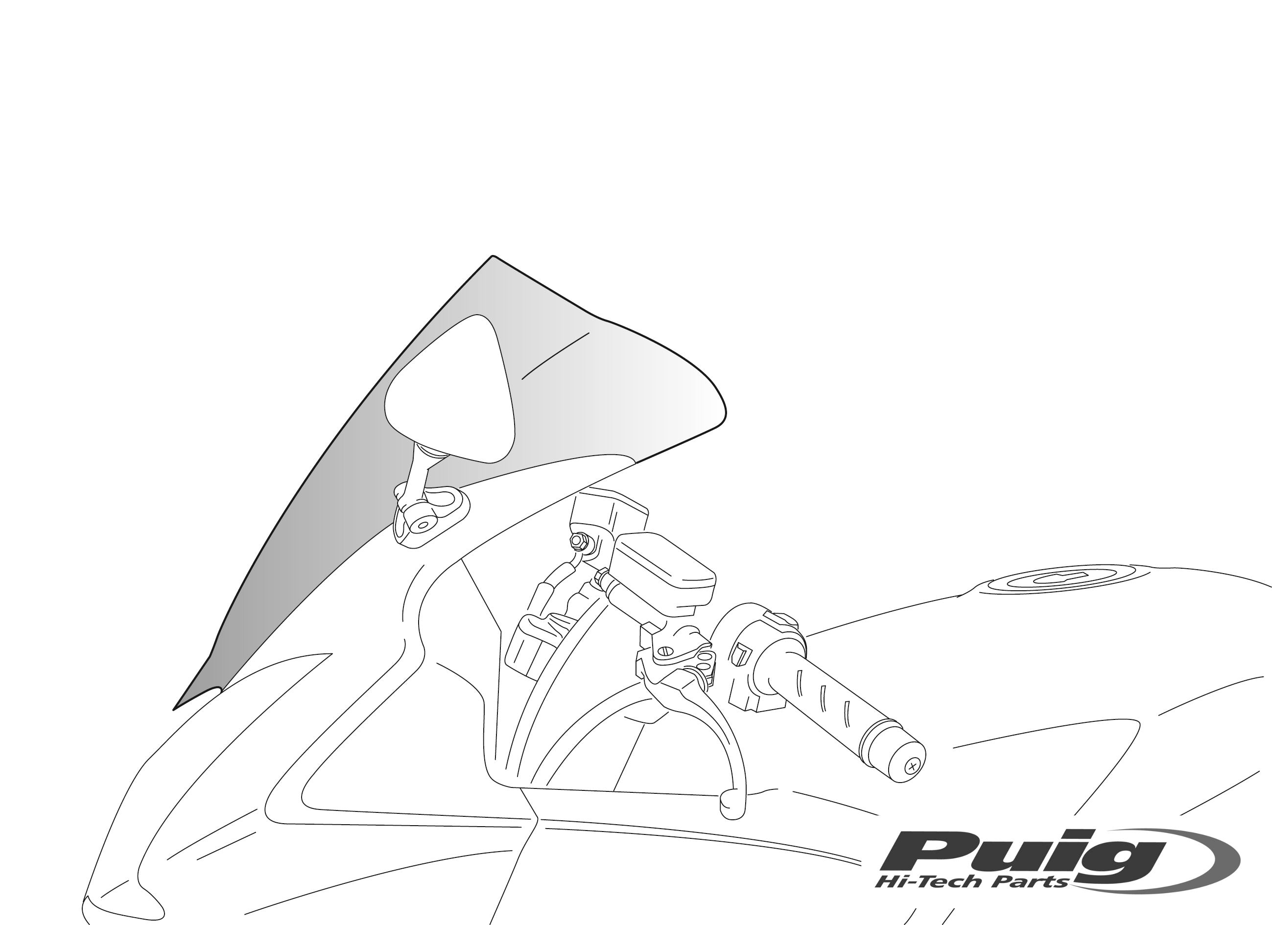 Puig Racing Screen Bmw R1200S 07-10 C/Red