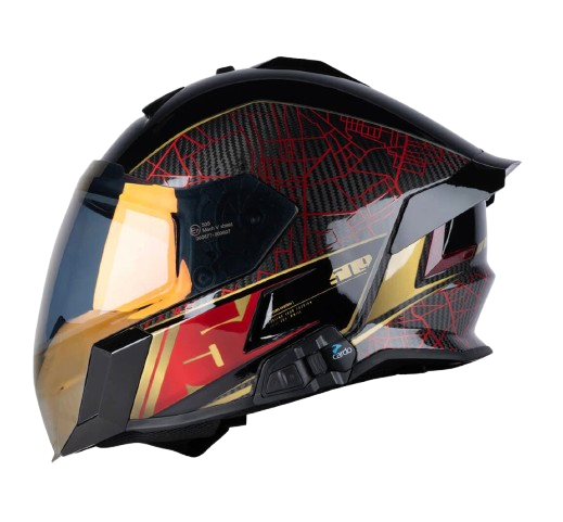 Mach V Carbon Commander Moottoripyöräkypärä
