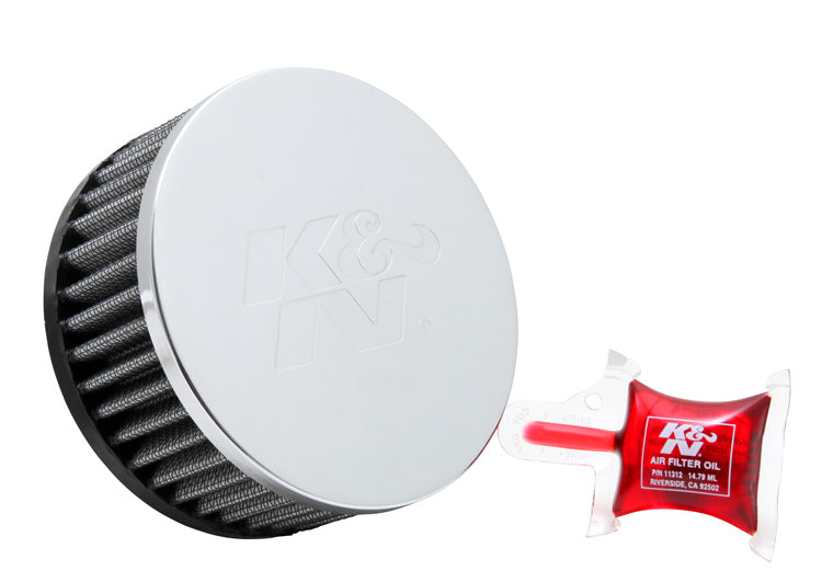 K&N Universal Clamp-On Air Filter 2-1/4" O/S Flg, 4-1/2"Od, 2"H