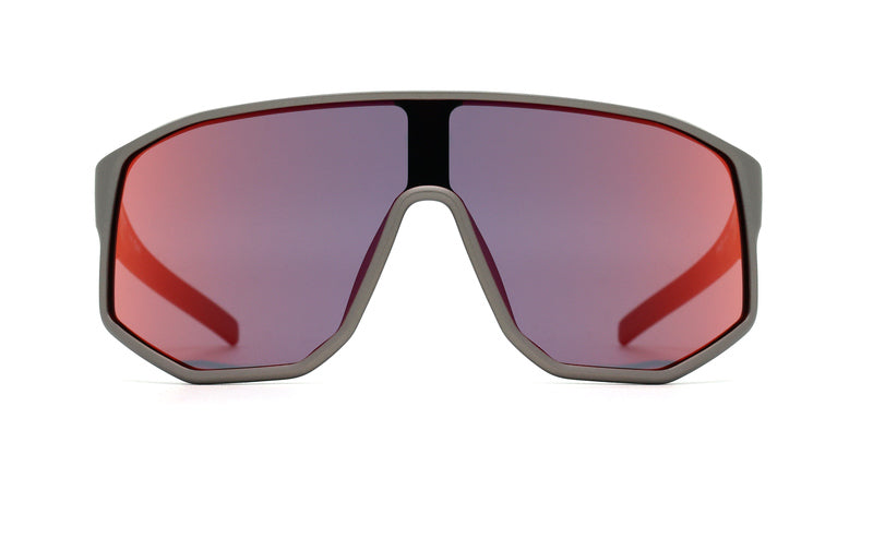 Spect Red Bull Dash Sunglasses Matt Metal Grey w Blue/Red/Purple Mirror lens