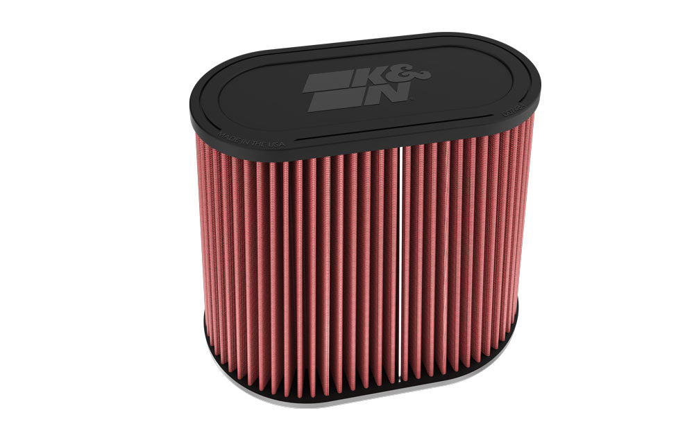 K&N Universal Clamp-On Air Filter 3"Dual Flg, 9"X 6"B, 7-3/8" X 3-5/8"T, 7-3/8"H