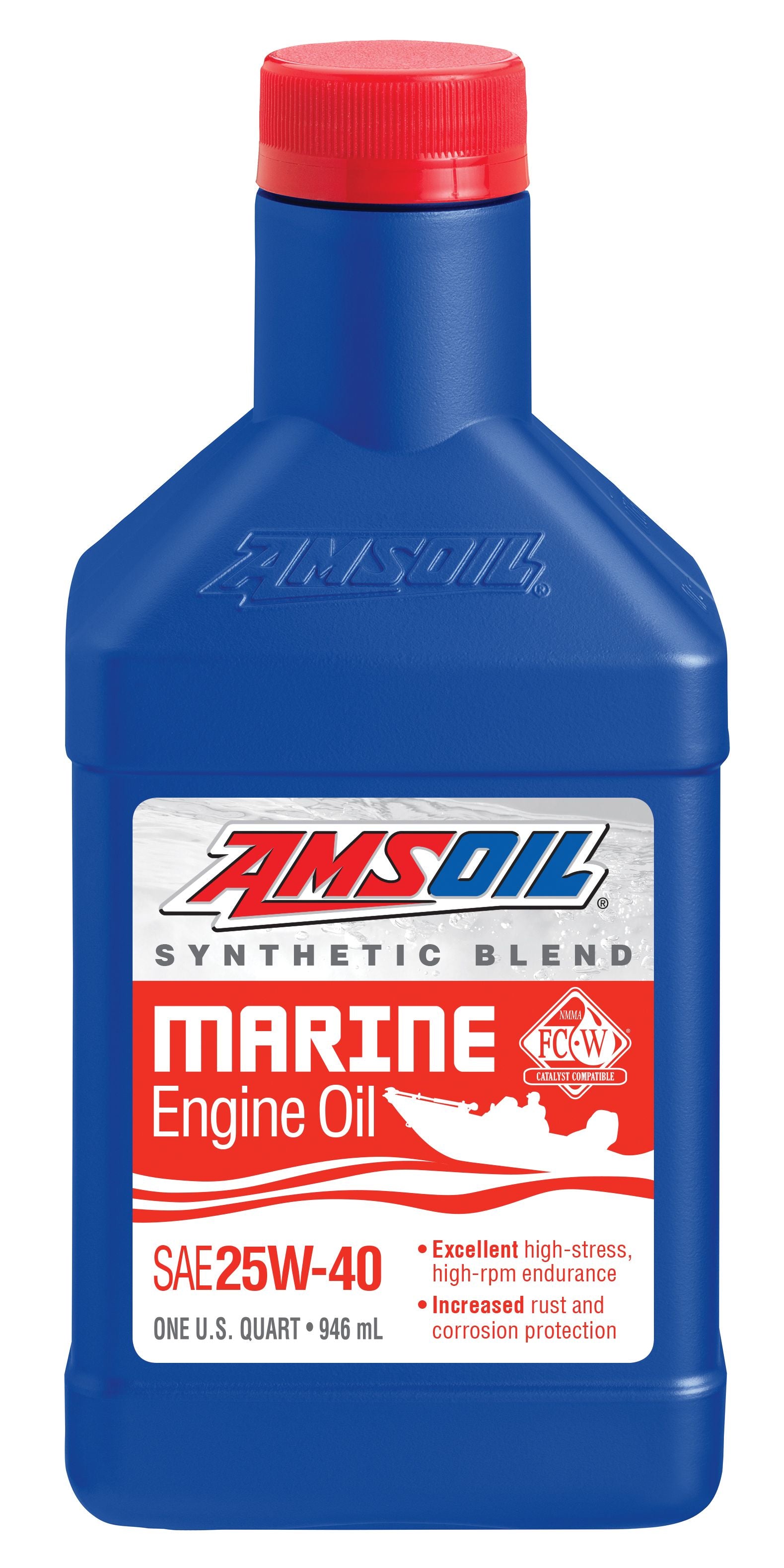 Amsoil 20W-40 Synthetic-Blend Marine Engine Oil 946ml