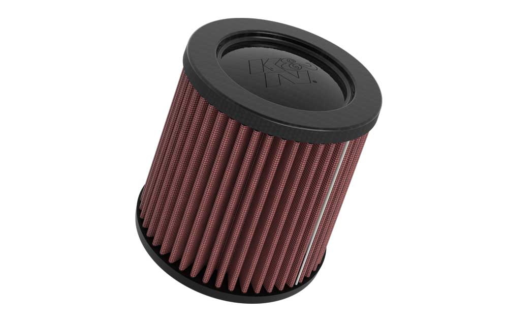 K&N Universal Air Filter - Carbon Fiber Top 2-3/4"Flg, 5-3/32"B, 4-1/2"T, 5"H