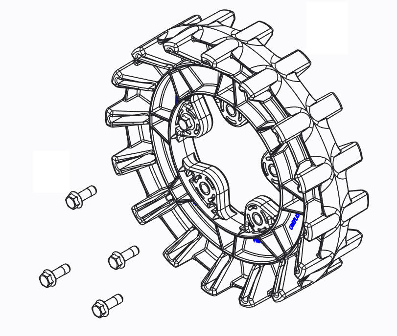 Camso Sprockets 16 teeth 4S, 5 bolt 3/8-16 x 1 1/4