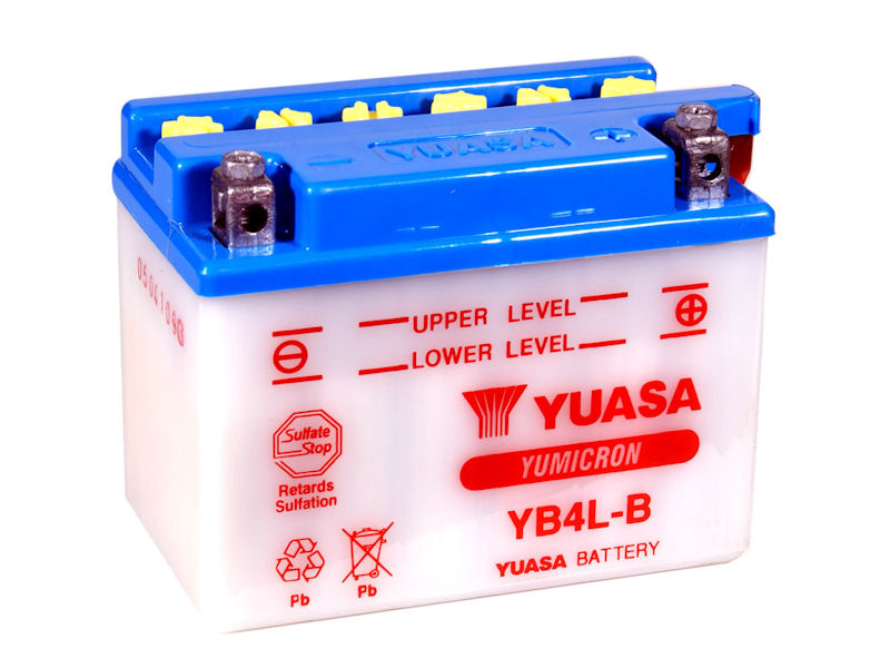 Yuasa akku, YB4L-B (hapot mukana) (cp)