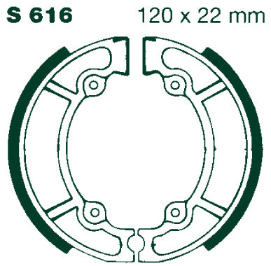 AIR Bromsbackar S 616 120x22mm parvis