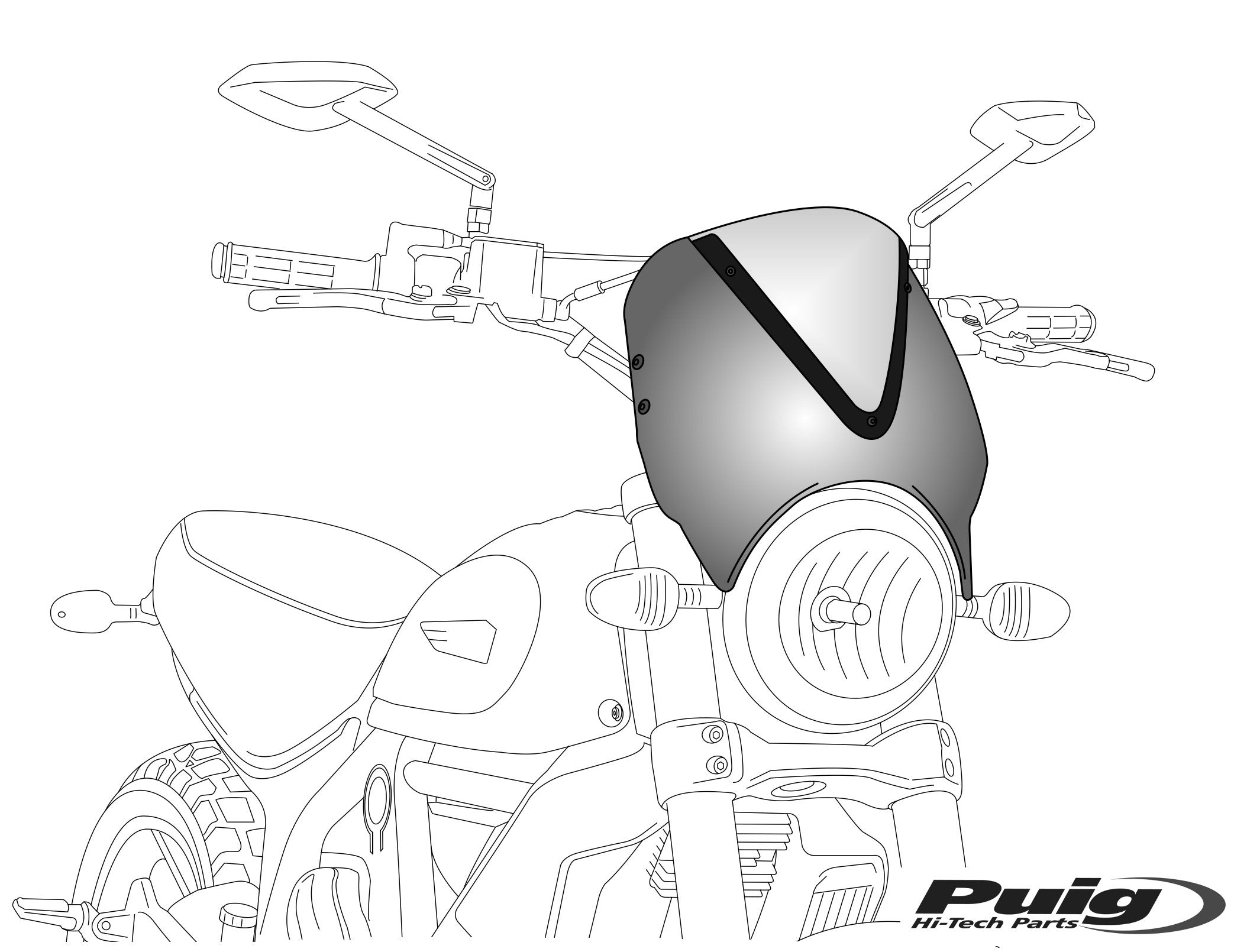 Puig Windshield Screen Vision C/Clear