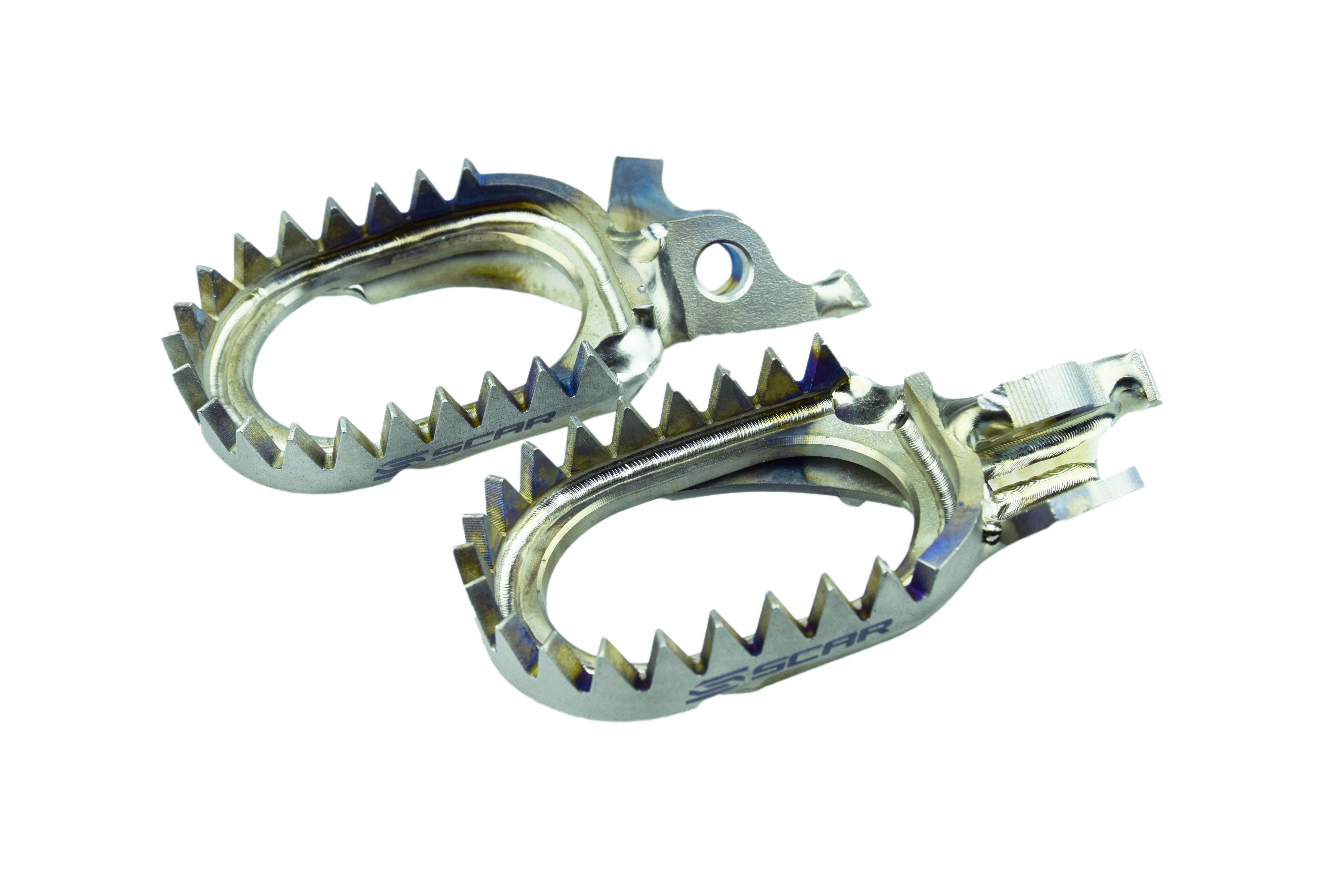 Scar Titanium Footpegs Anti Mud - Honda