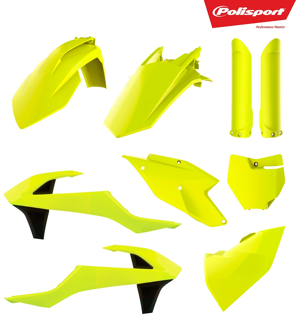 Polisport plastic kit SX125/150, SX-F250/350/450 16-18 Flo yellow (1)