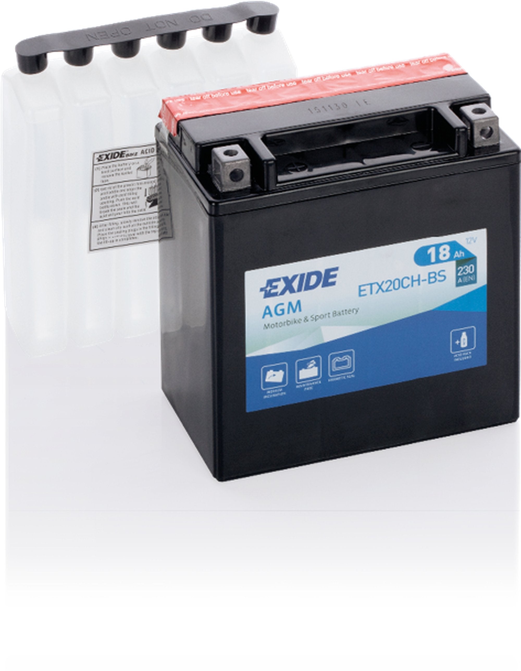Exide akku ETX20CH-BS sis.happopatruunan