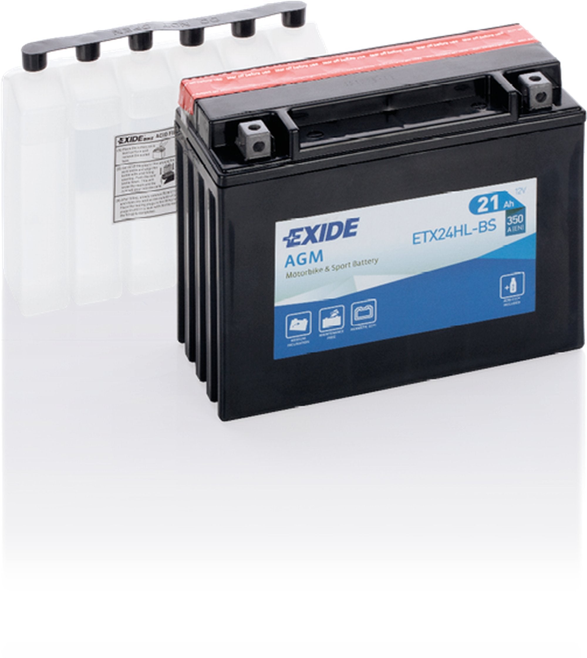 Exide akku ETX24HL-BS sis.happopatruunan