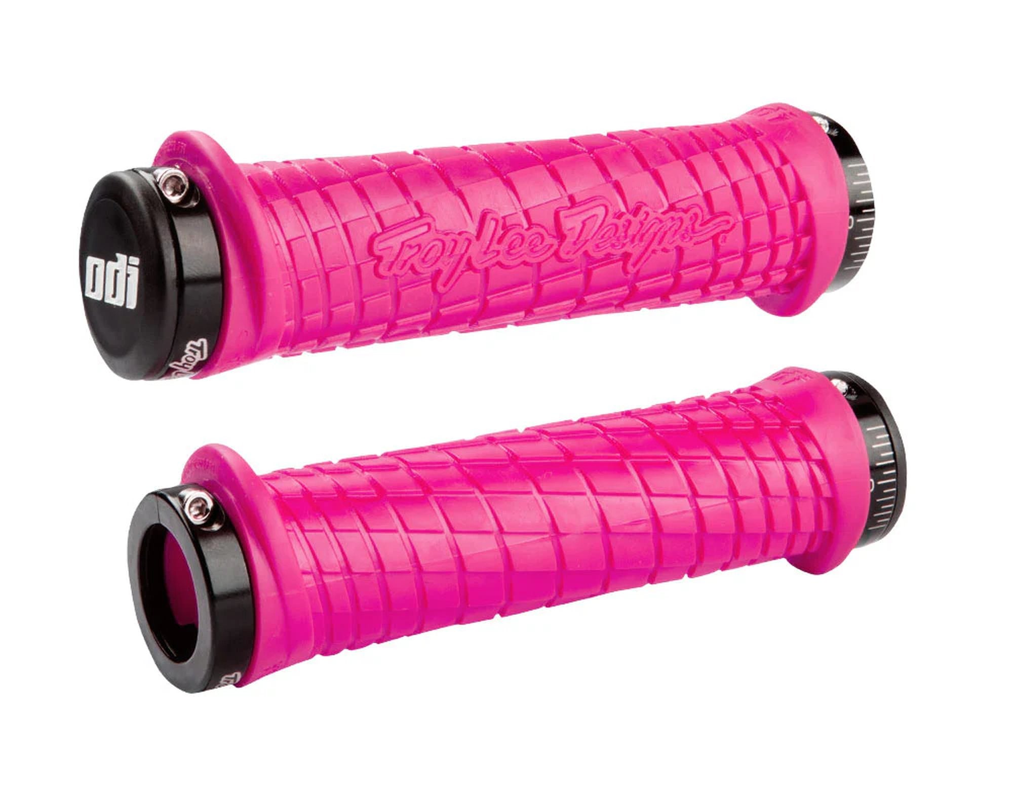 ODI LOCK-ON Grips Troy Lee Designs Signature Series Pink W/Black