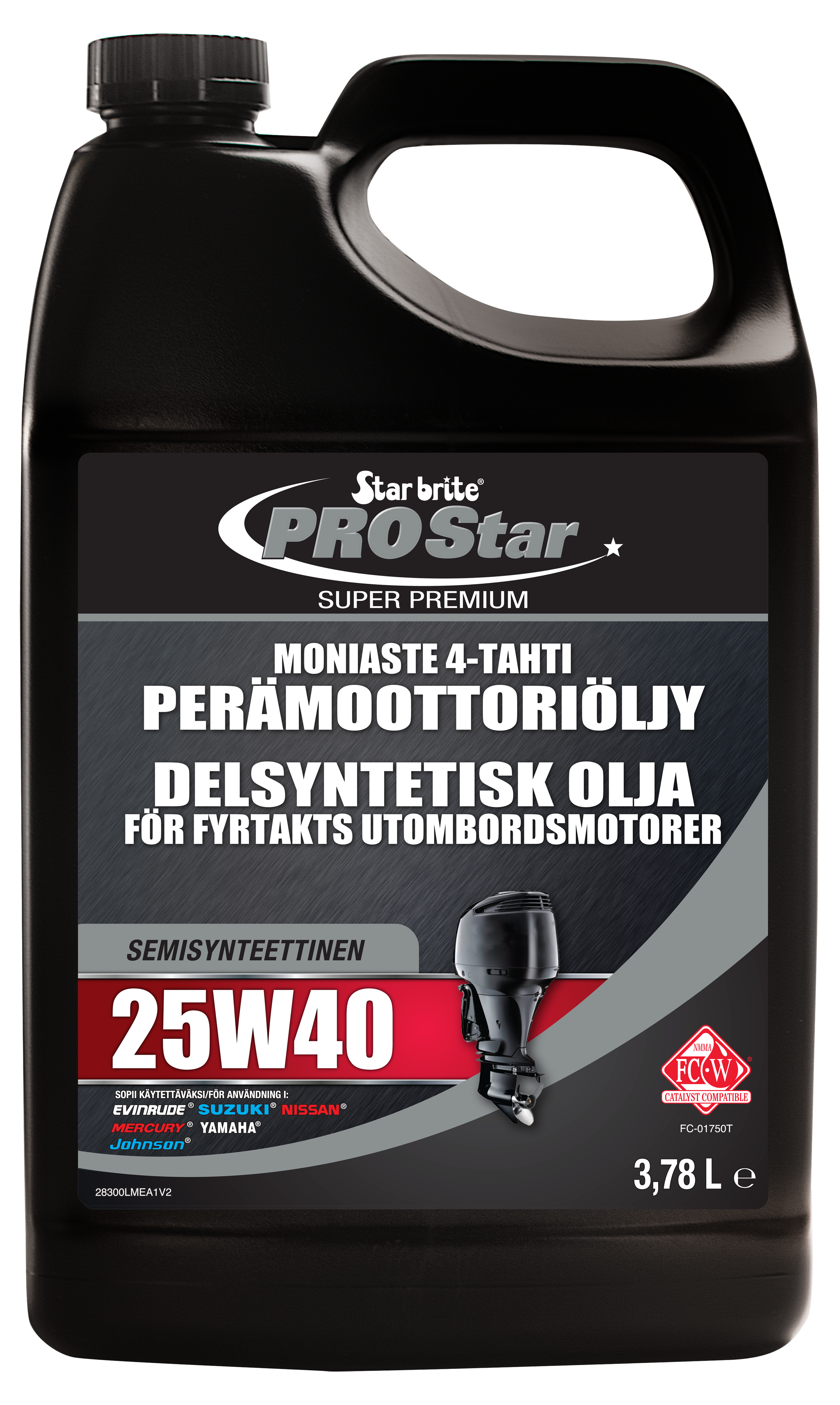 Star brite Moniaste 4-tahti 25W40 Perämoot.öljy synt. 3,78L