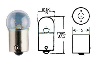 Polttimo 12v 10w Ba 15s