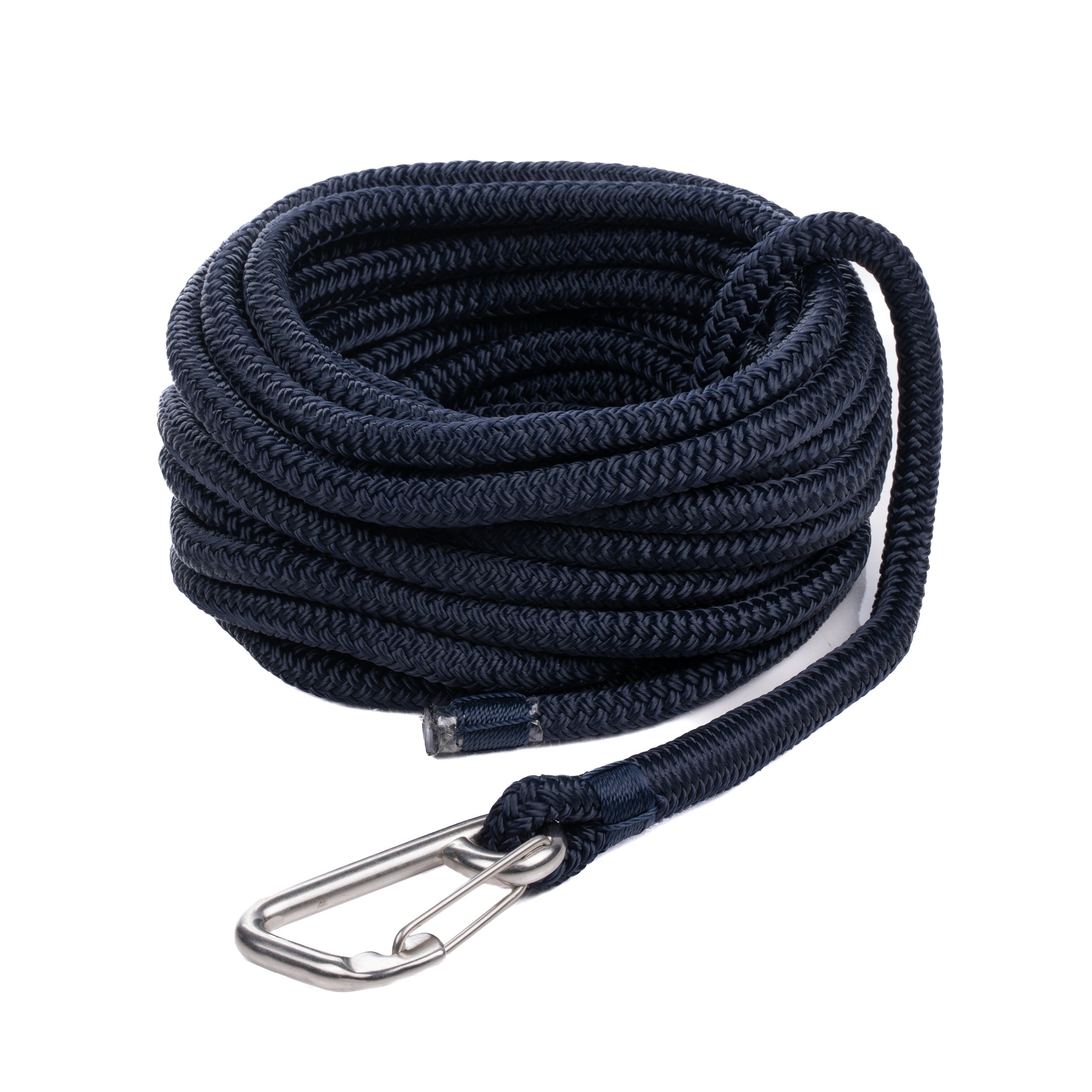 Qvarken Kiinnitysköysi Dockline karbiinihaalla 14mm 6m navy sin