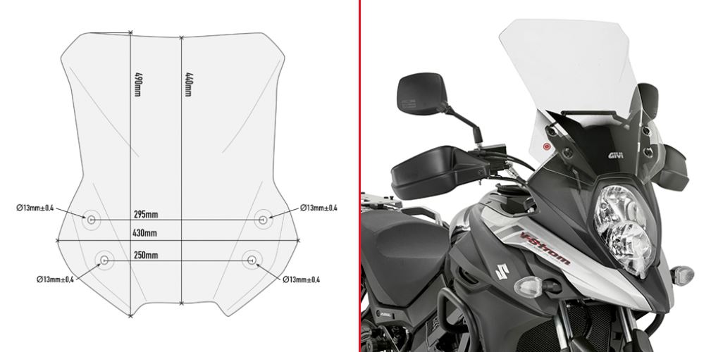 Givi Tuuliilasi 650 V-Strom 17-