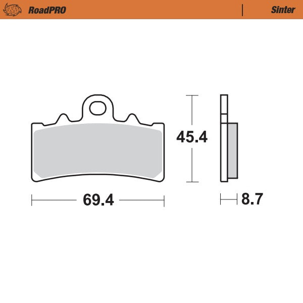 Moto-Master Brake pad RoadPRO Sinter front