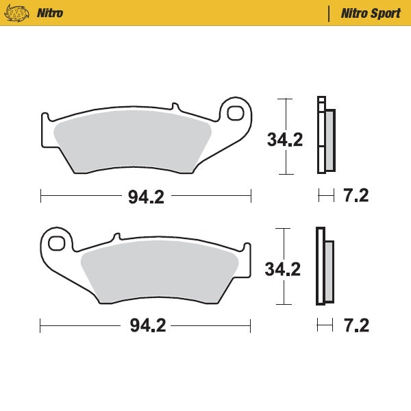 Moto-Master Nitro Racing Brakepad Honda: CR 125-250-500, CRF 450, XR 400-600-6