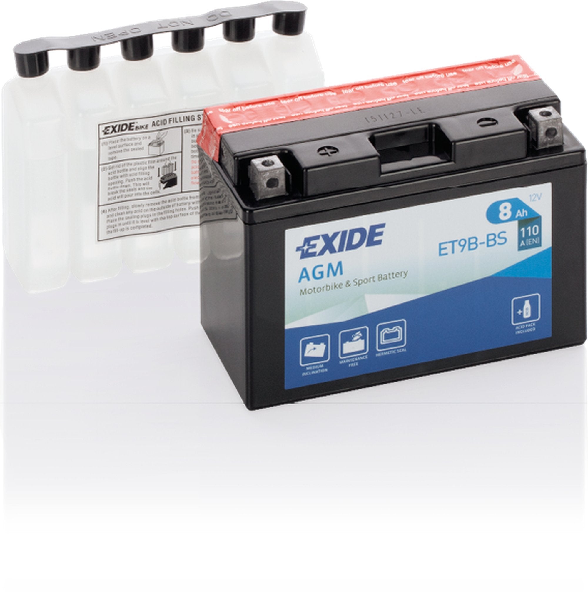 Exide akku ET9B-BS sis.happopatruunan