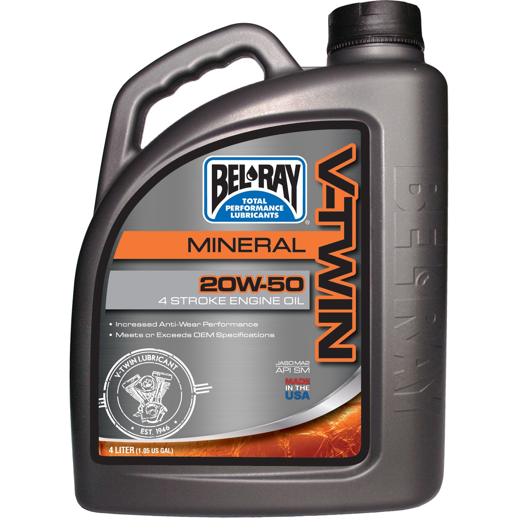 Bel-Ray V-Twin Mineral 20W-50 4L
