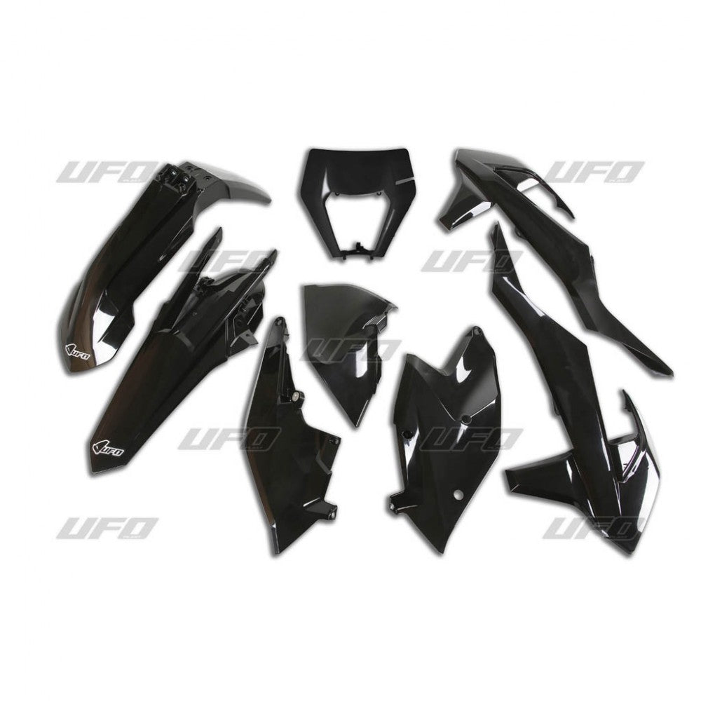 UFO Muovisarja 6-osainen Musta 001 KTM EXC/EXC-F 125-500 17-19