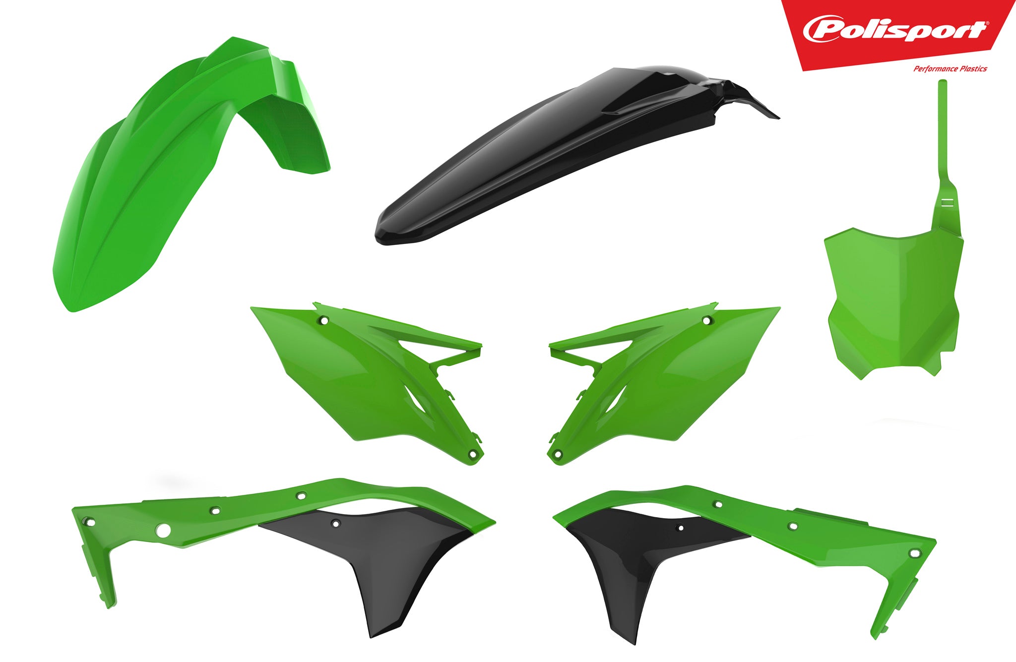 Polisport kit Kawasaki KX250F (17-18) Green/black