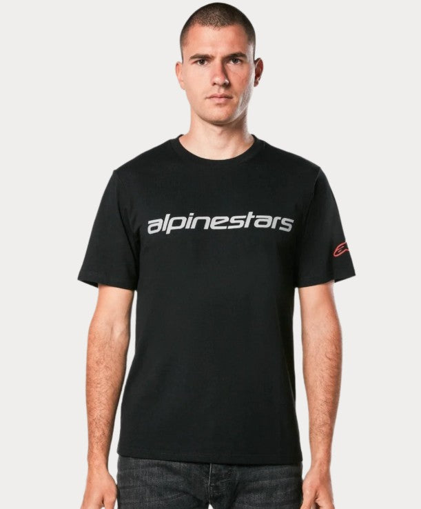 Alpinestars T-Paita Linear Wordmark 2.0 CSF Valkoinen/Punainen/Musta