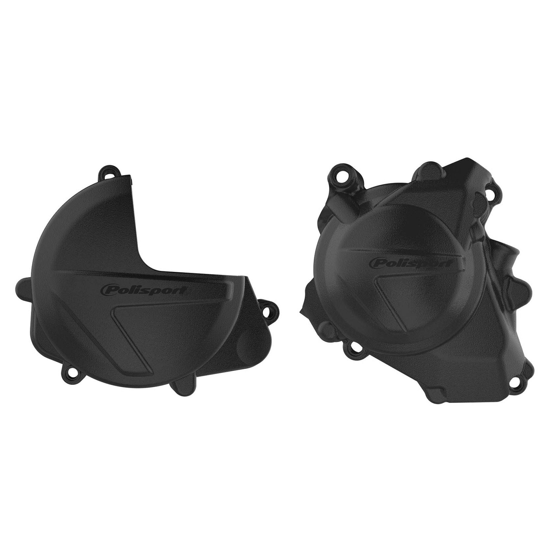Polisport Kit Clutch+Ignition cover protector CRF450R (17->) Black
