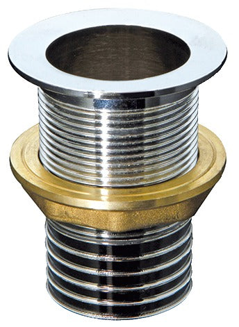 Läpivienti pohjatulpalle 42mm kromattu messinki