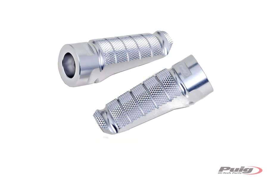 Puig Pair Footrests Hi-Tech Pilot Right/Left C/Silver