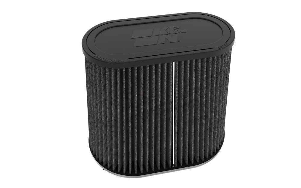 K&N Universal Clamp-On Air Filter 3"Dual Flg, 9" X 6" B, 7-3/8" X 3-5/8" T, 7-3/