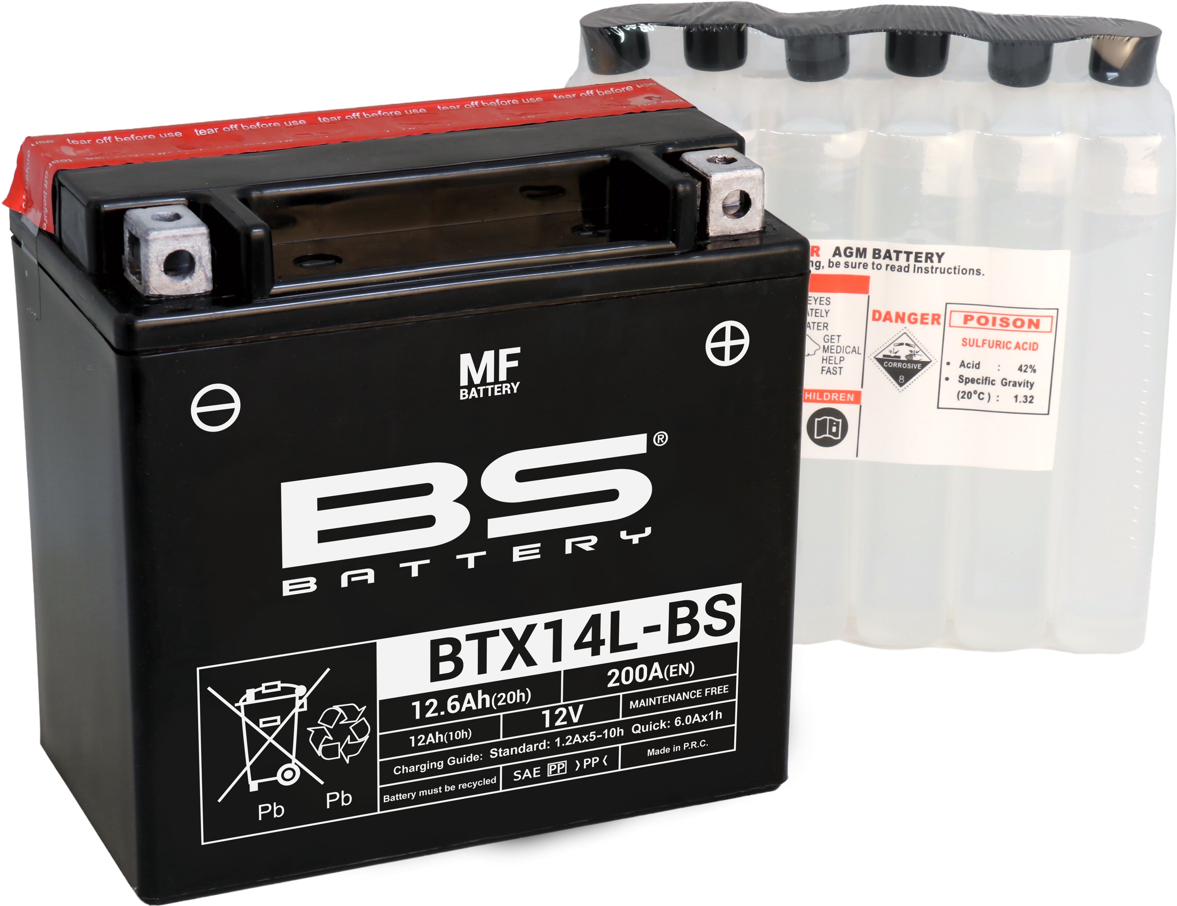 BS Battery  BTX14L-BS MF (cp) Maintenance Free