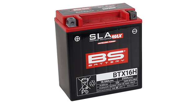 BS Battery  BTX16H (FA) SLA MAX - Sealed & Activated