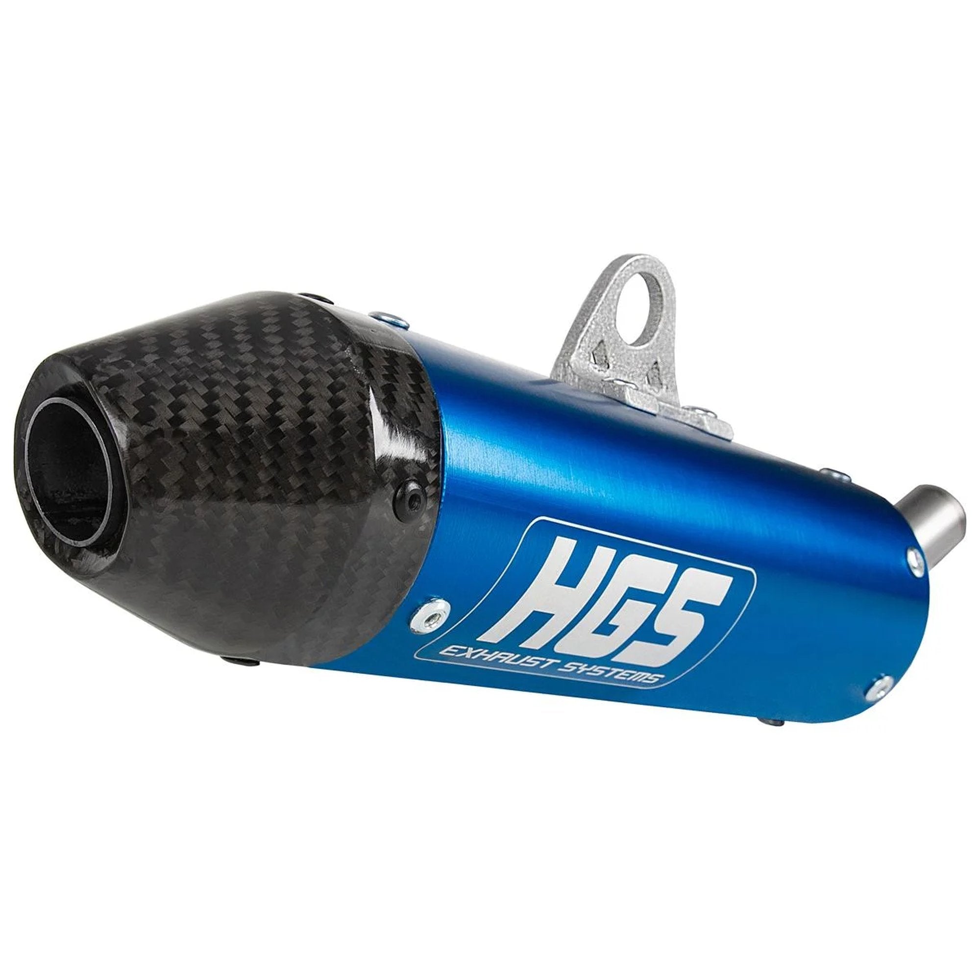 HGS Äänenvaimennin 2T Racing YZ65 18-24 Sininen hiilikuitukärki