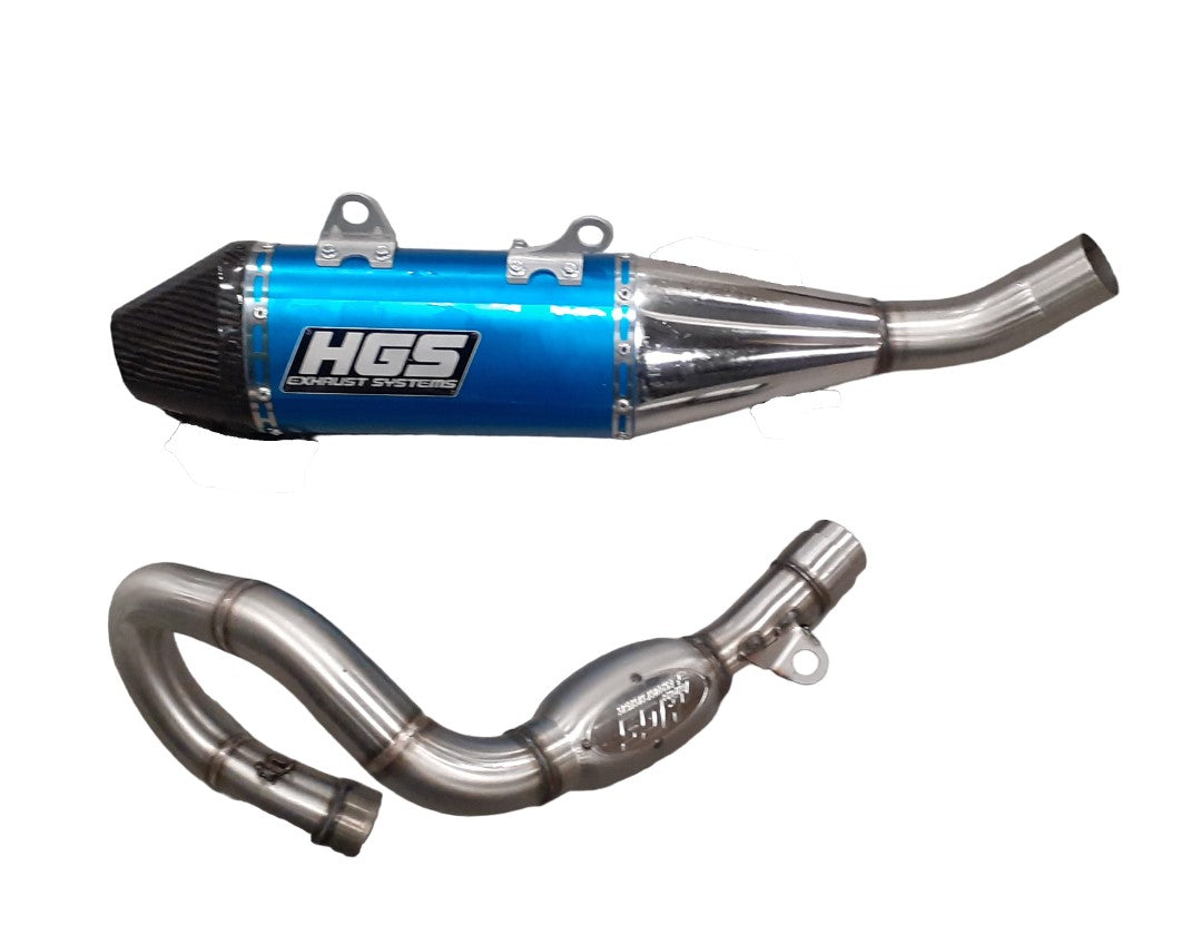 HGS Täysputkisto 4T new design KTM250SX-F 23- Sininen-Carbpn