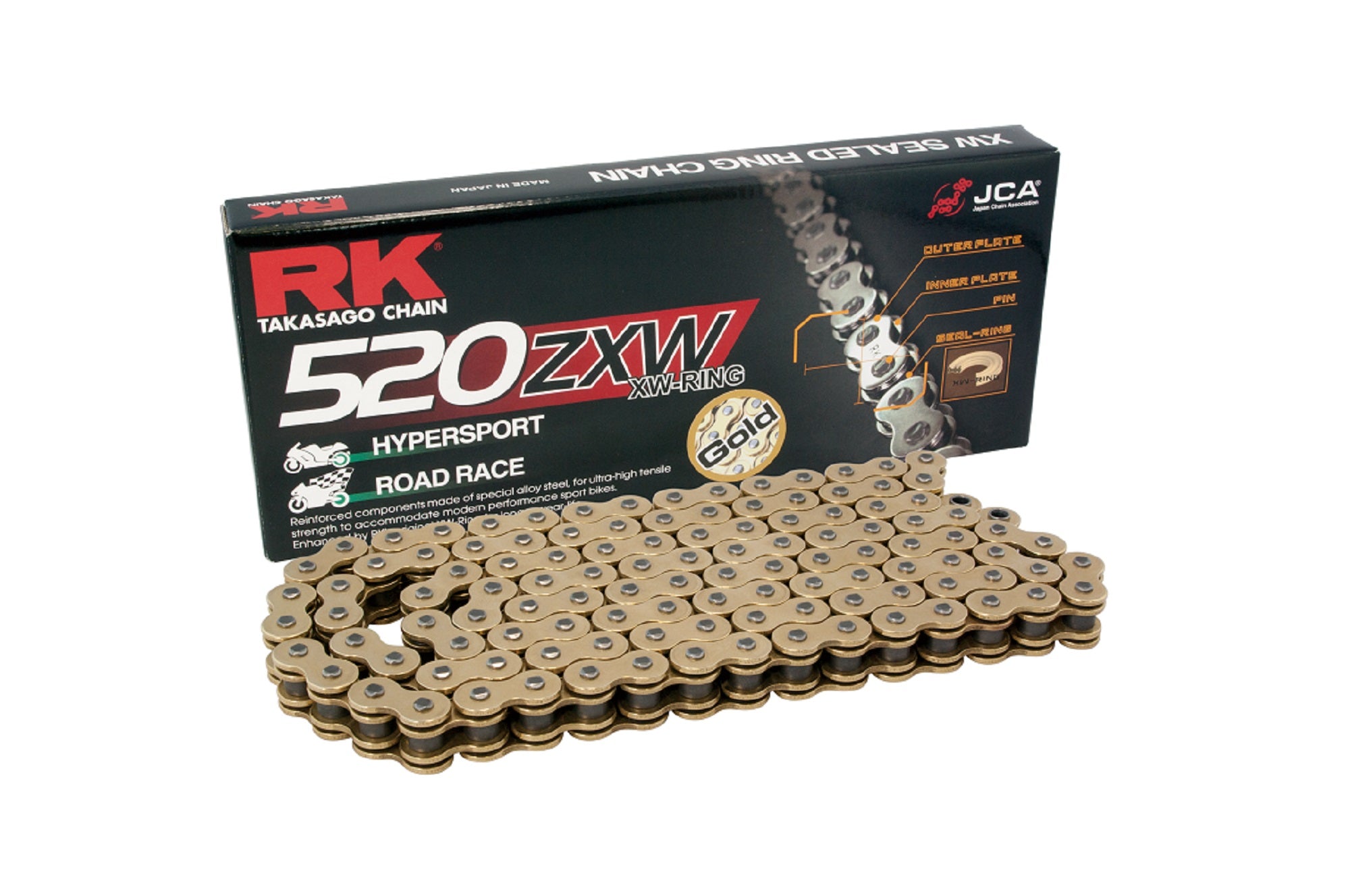 RK GB520ZXW XW-rengasketju +CLF (niittil.)