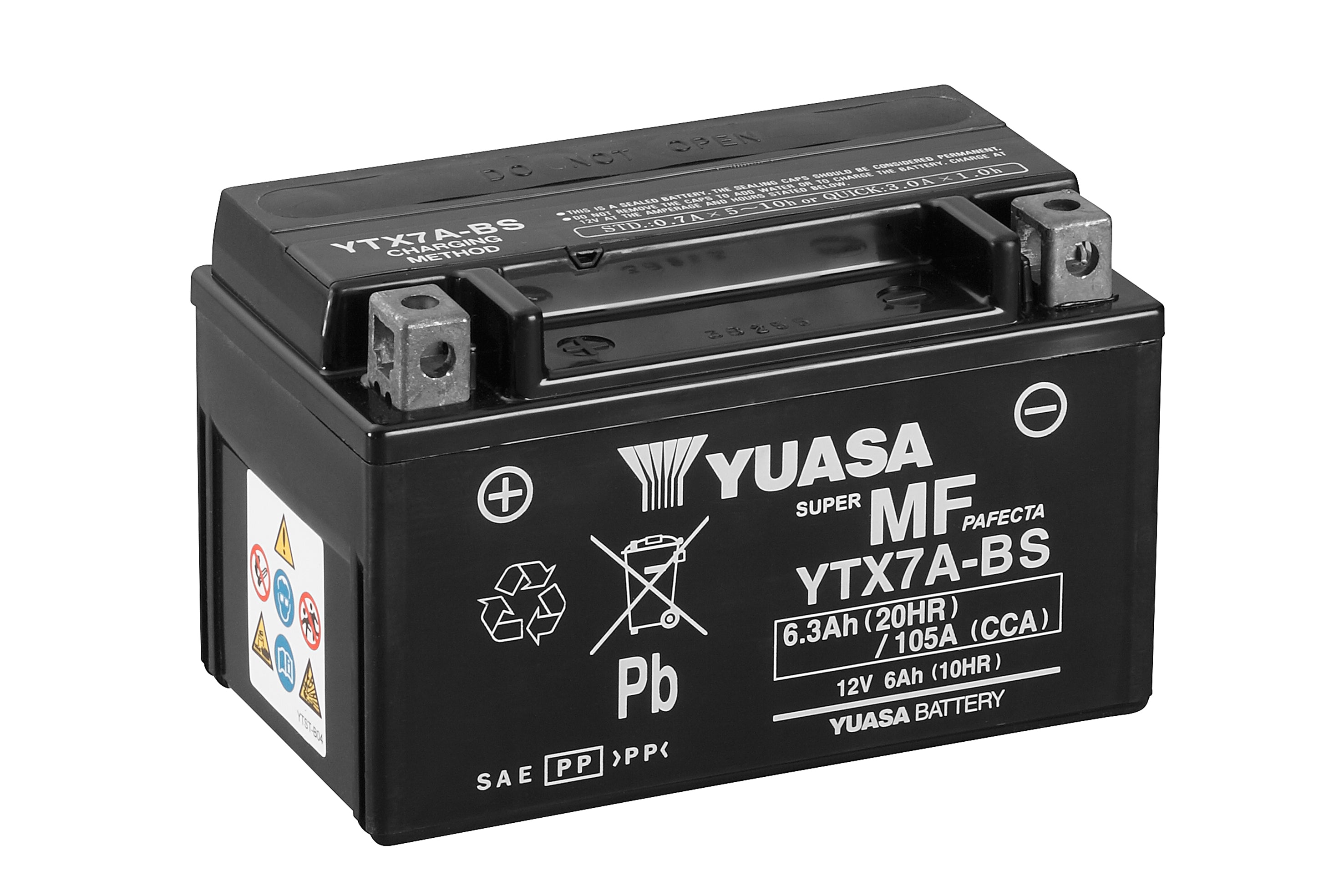 Yuasa akku,  YTX7A(WC) hapotettu