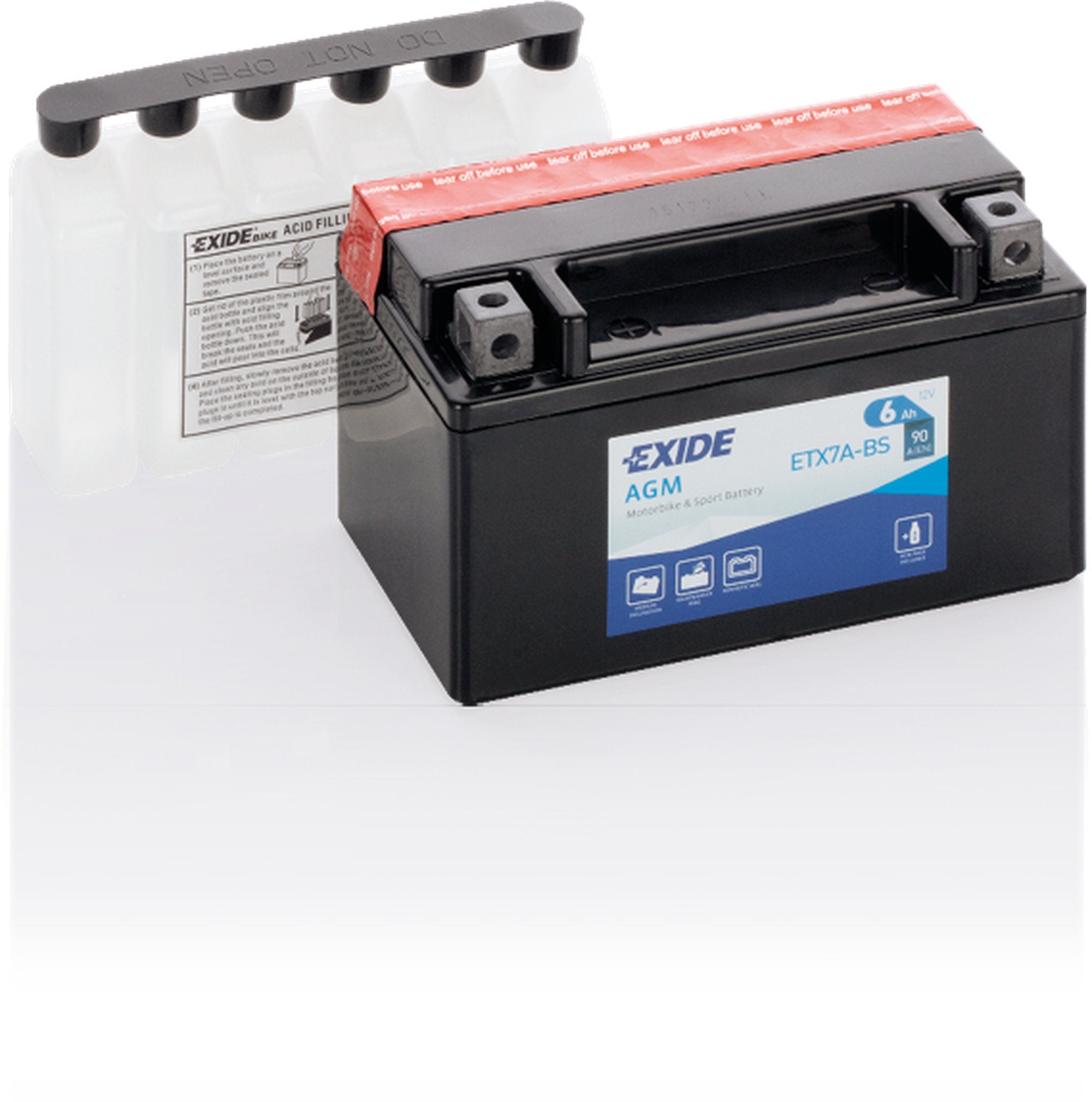 Exide akku ETX7A-BS sis.happopatruunan