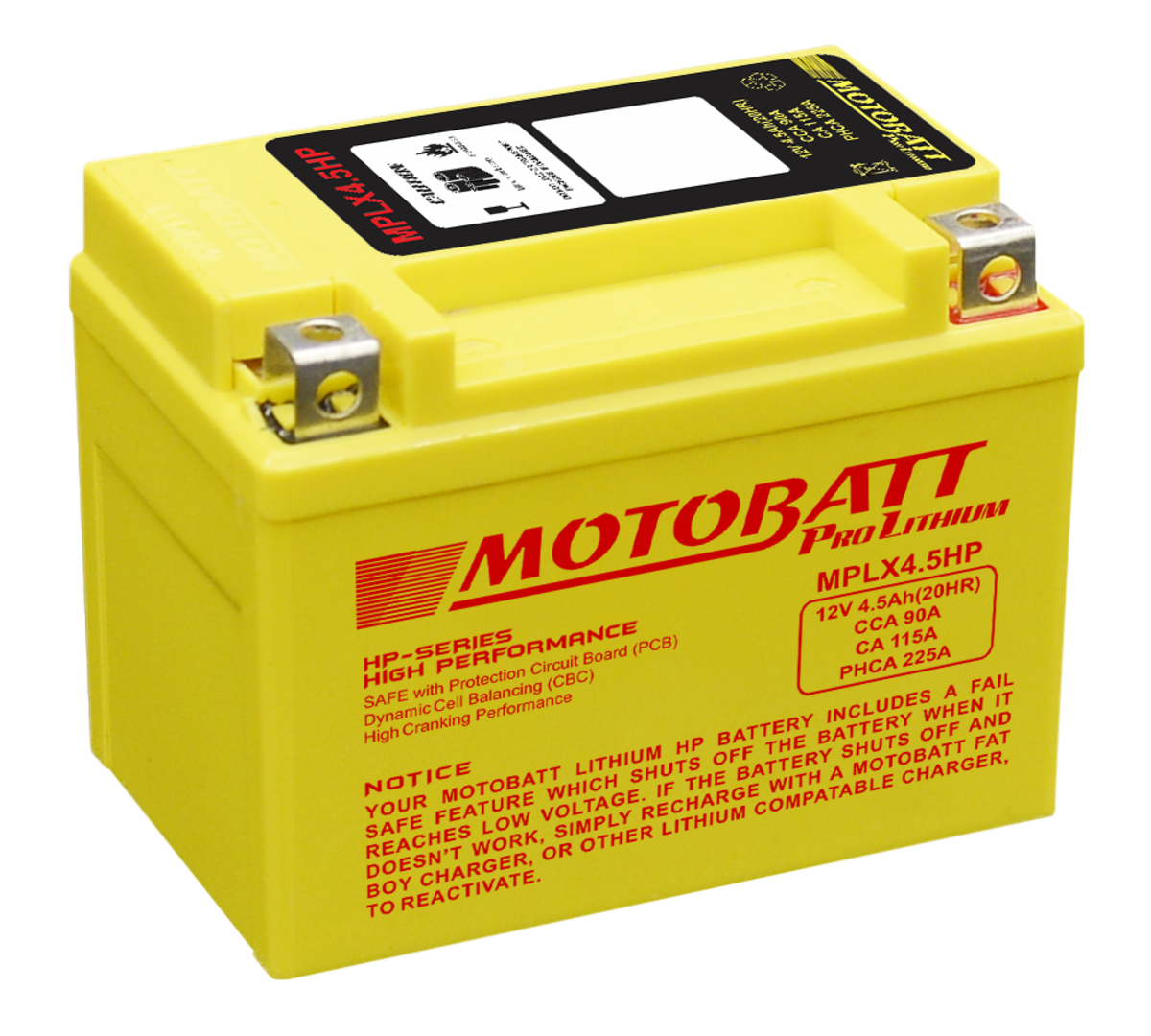 Motobatt lithium akku MPLX4.5-HP